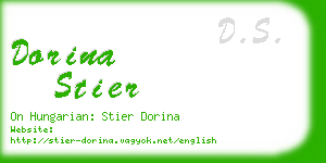 dorina stier business card